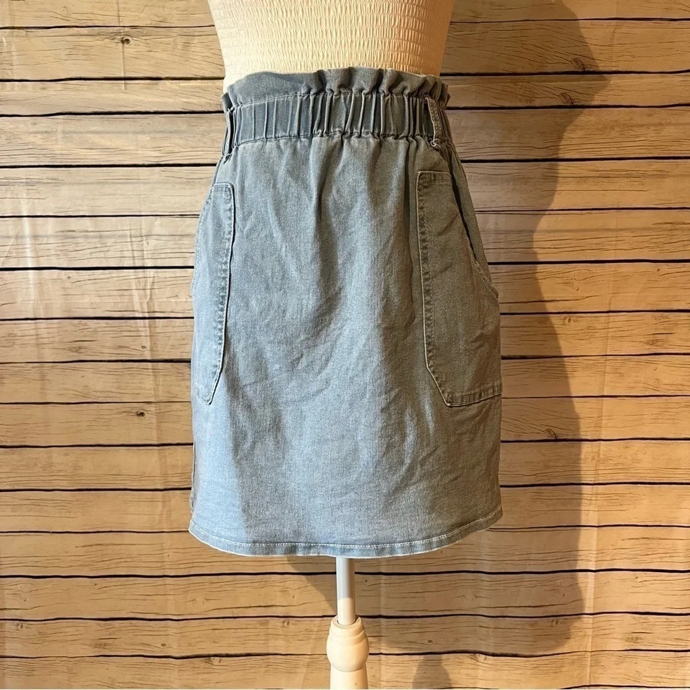 KANCY KOLE Women's Casual High Waist A Line Skirt With Pockets Size Small